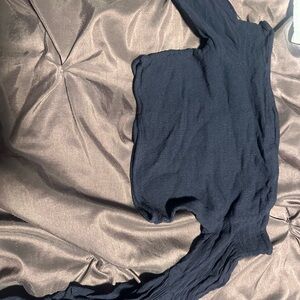 Blue  Long Sleeve Crop Top